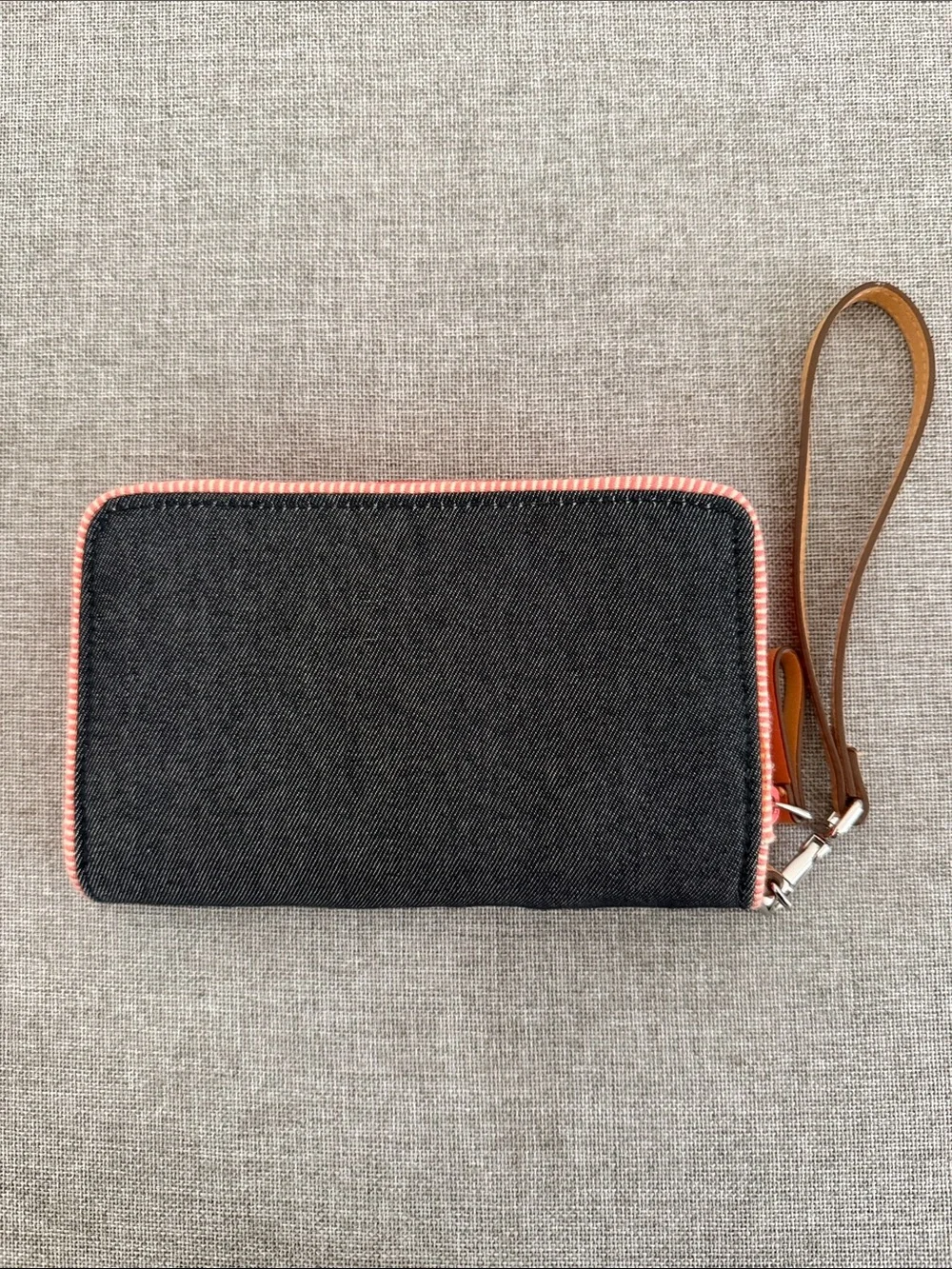 Vera Bradley Embroidered Cactus Wristlet Wallet in Black Denim